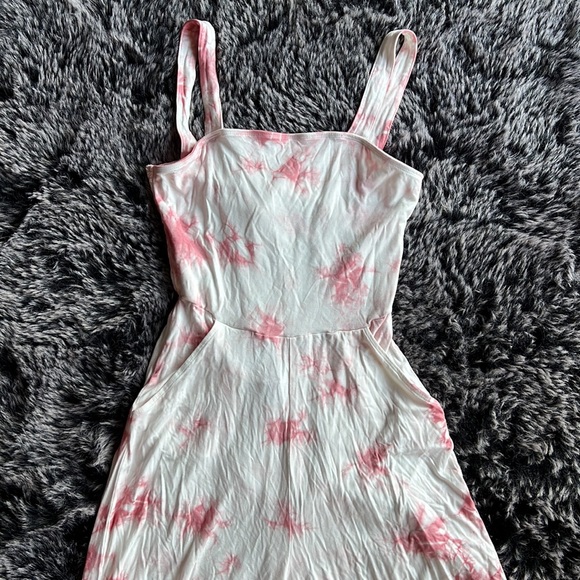 Nordstrom Girls’ Got Your Back Print Tie Back Jumpsuit In Pink Lotus Tie Dye NWT - Picture 3 of 7